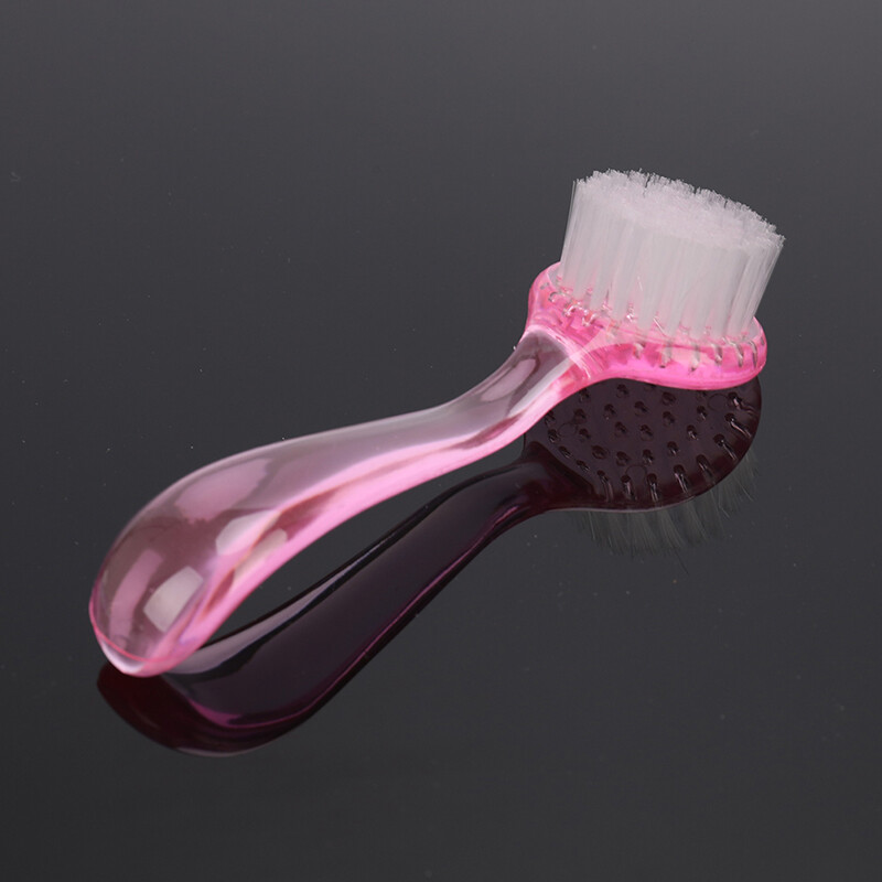 Plastic Handle Nail Brush Professional Manicure Tool Clean Dust Nail