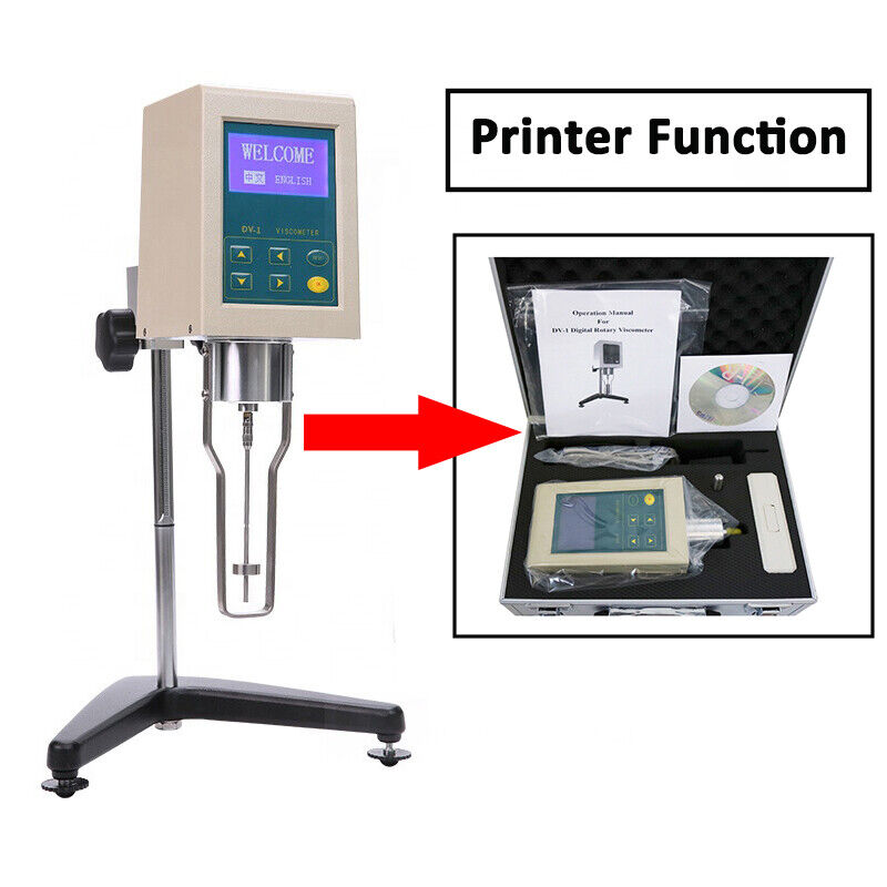 Digital Rotary Viscometer Viscosity Meter Rotor with RS232 Temperature Interface
