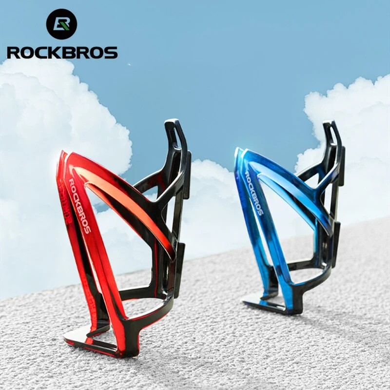 ROCKBROS 2 Packs Bike Water Bottle Cage Holder Mount Cycling Drink Cup Light PC