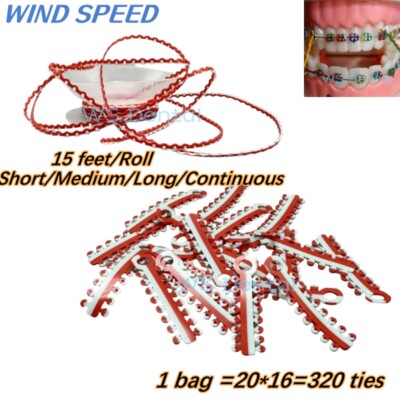 Dental Orthodontic Elastic Ligature Ties Rubber Bands Bracket Brace Power Chains