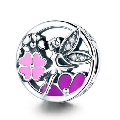 New Silver Cz European Charms Beads Fit Bracelet Necklace Jewelry Making Diy A49