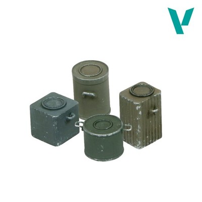WWII German Food Containers Set of 4 - Vallejo Scenics 1/35 Scale Accessories
