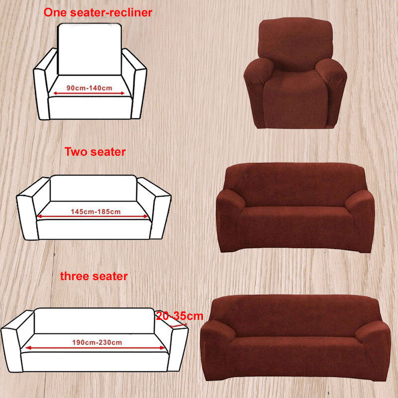 Check Cotton Blend Slipcover Sofa Cover, 3 Seater Recliner Sofa Covers