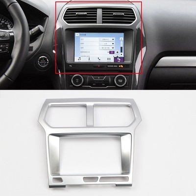 Details About 2016 2019 For Ford Explorer Abs Matt Interior Gps Dashboard Console Cover Trim 1