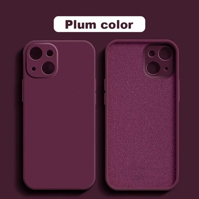 For iPhone 15 14 13 12 11Pro Max Plus Shockproof liquid silicone Soft phone Case