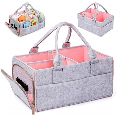 Baby Diaper Caddy Organizer Large Nursery Storage Bin Basket