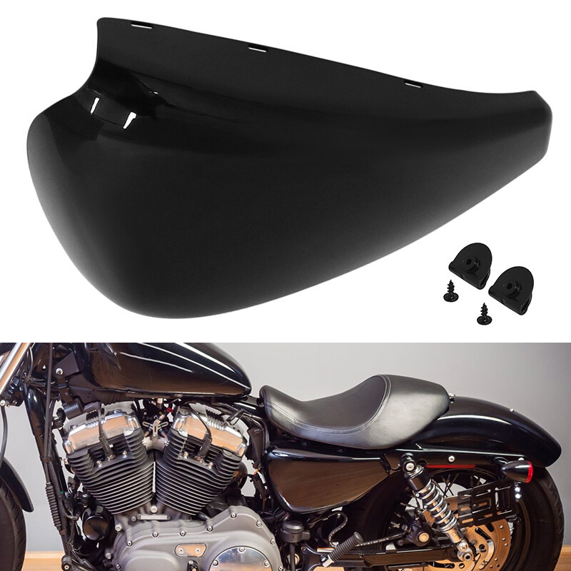 Gloss Black Left Battery Side Cover For Harley Sportster XL 883 1200 48 72 04-13