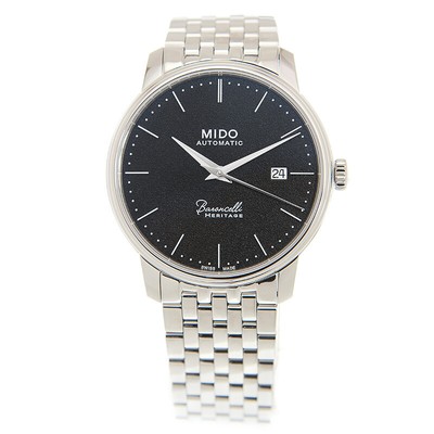 Mido Baroncelli Heritage Automatic Super Slim Black Dial 39 mm Men's Watch