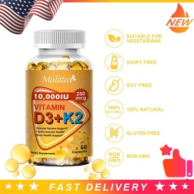 Vitamin K2 D3 Vitamin Supplement with BioPerine, Boost Immunity & Heart Heal