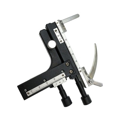 Biological Microscope Accessory Mechanical Stage Moveable Scale Ruler Aluminium