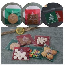 100 Pcs/Set Christmas Tree Baking Cake Pastry Biscuit Candy Packaging Bag Gifts | eBay