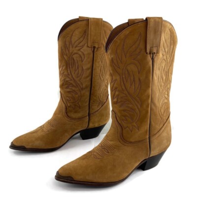 acme ブーツ　24 Acme Boots Womens 7.5 Brown Western Cowgirl Metal Tip Floral