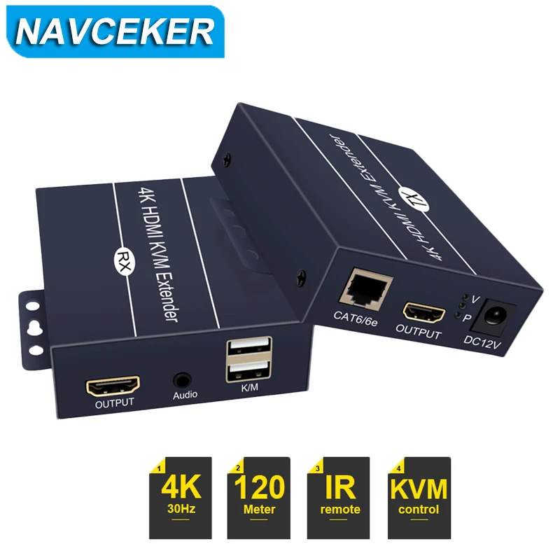 2026 120m 4K Network HDMI Extender with IR 1080P HDMI Extender Transmitter Recei
