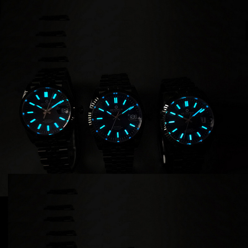 Pre-owned Octopus Men Automatic Watch Mechanical Wristwatch 10bar Luminous Pt5000 Blue