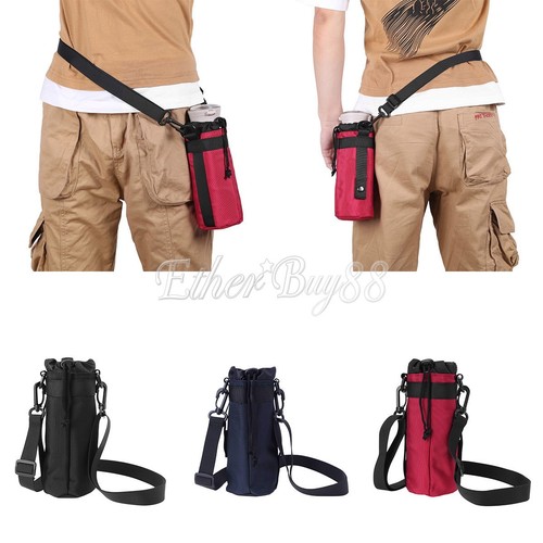 1000ml neoprene water bottle carrier insulated cover bag holder strap H8Q1