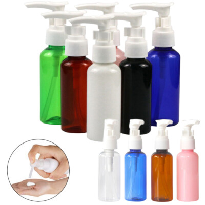 Empty 30/50/100/150ml PET Plastic Pump Dispenser Bottles For Lotion Massage Oils