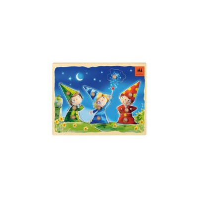 Puzzle Encastrement trois petits magiciens - 10 pieces en bois - DREI MAGIER SPI
