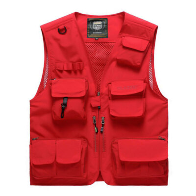 Multi Pocket Utility Vest Men Fishing Hunting Hiking Tactical