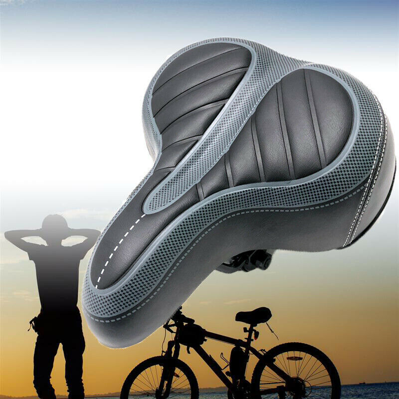 Spring Wide Big Bum Bike Bicycle Gel Extra Sporty Comfort Seat Soft Pad Saddle