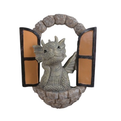 Desk Ornaments Display Widgets Cool Dragon Openng the Door for Home Party
