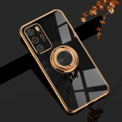 Case For Huawei P40 Lite P30 Pro P20 Mate 20 Ring Holder TPU Hybrid Phone Cover