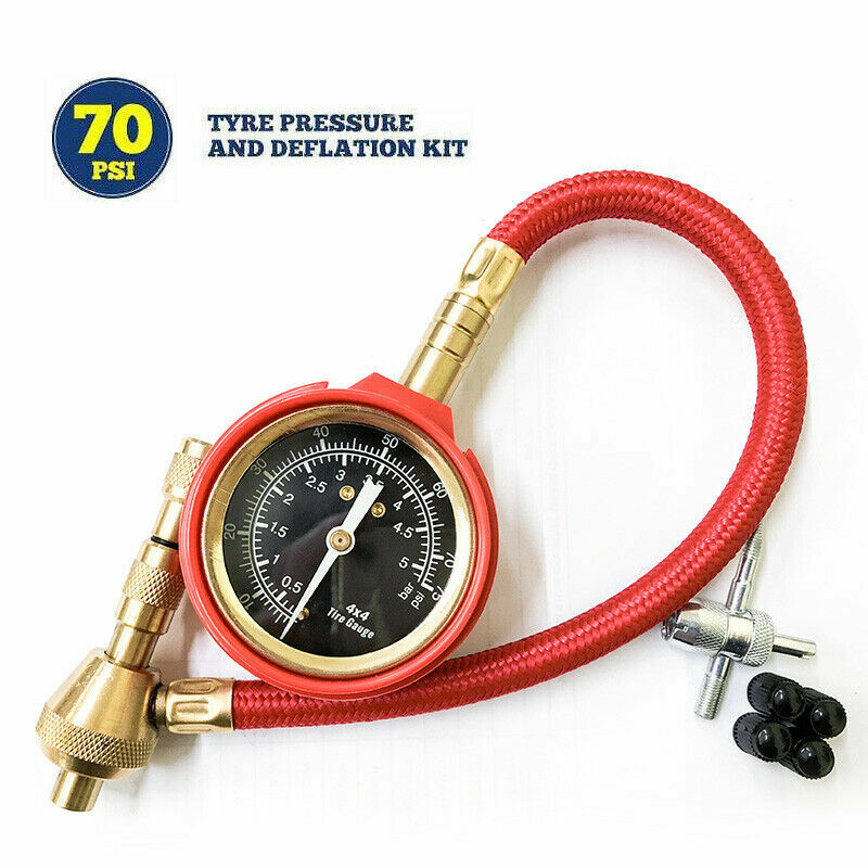 4Way 4WD Rapid Tyre/Tire Deflator Air Deflators with Pressure Gauge