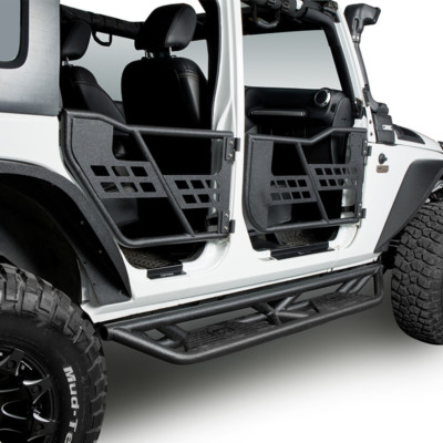 Fit 2007-2018 Jeep Wrangler JK 4-Door Steel Side Step Nerf Bars Running Board