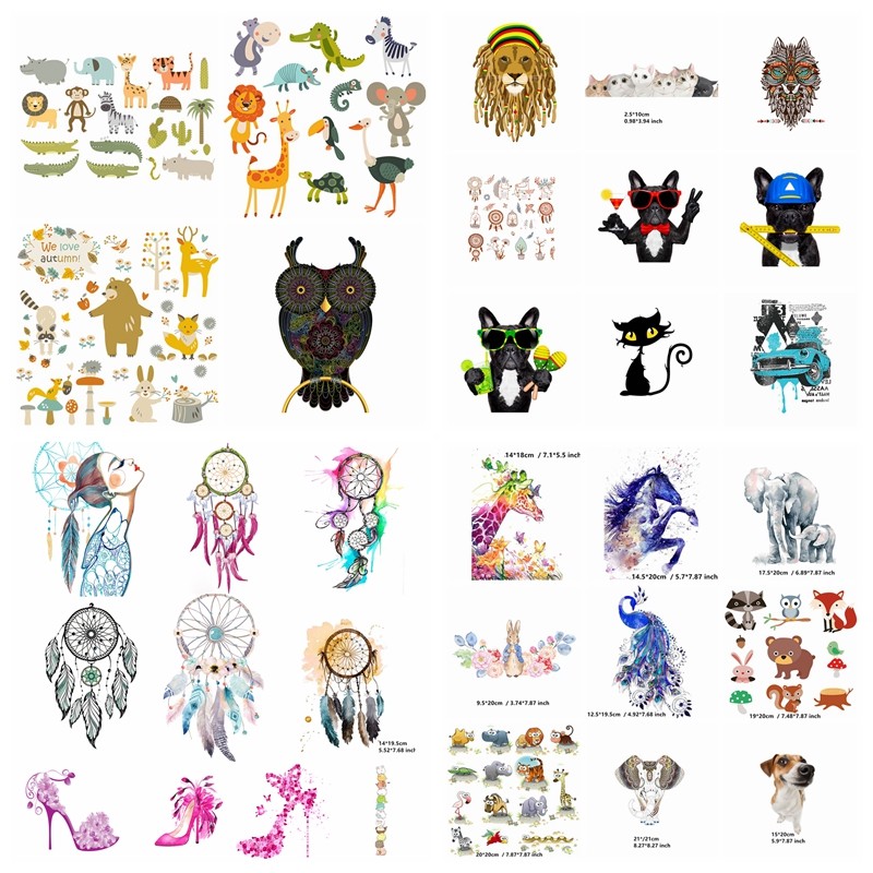 Cartoon Animals Iron On Diy T Shirt Clothing Heat Transfer Sticker Patch Hot Ebay
