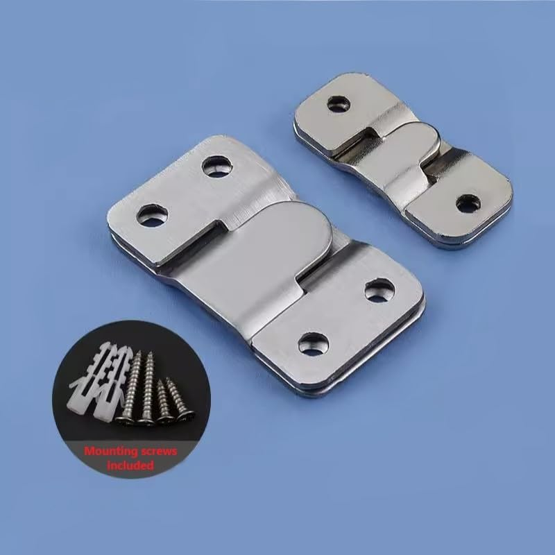 Flush Mount Bracket with Screws 6 Sets Hanging Buckle Kit, Interlocking Heavy Du