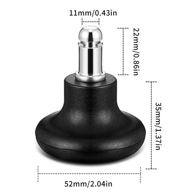 5 Pack Bell Glides for Office Chair Without Wheels, Replacement Rolling H6G2