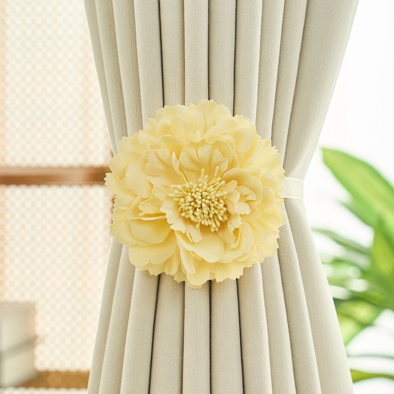 Ein Paar Peony Blumenmuster Vorhang Raffhalter Magnetisch Schnalle Landhausstil