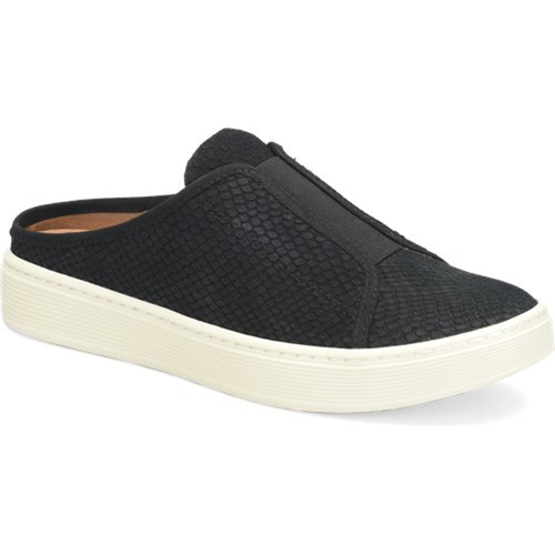 11m Black Nubuck Leather Lightweight Slip-on Shoes