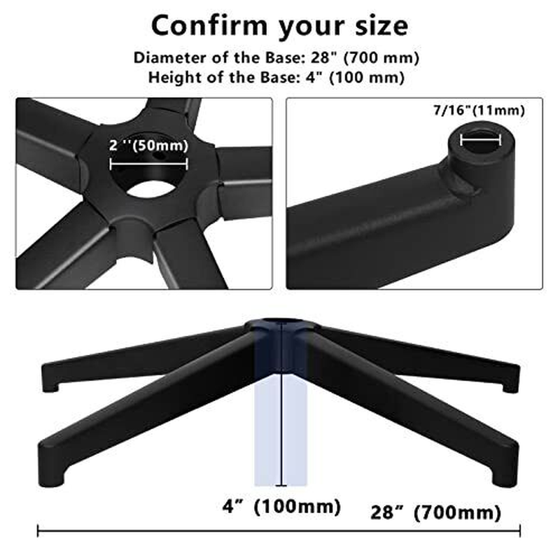 Office Chair Replacement Parts28'' Heavy Duty Office Chair Base Replacement220