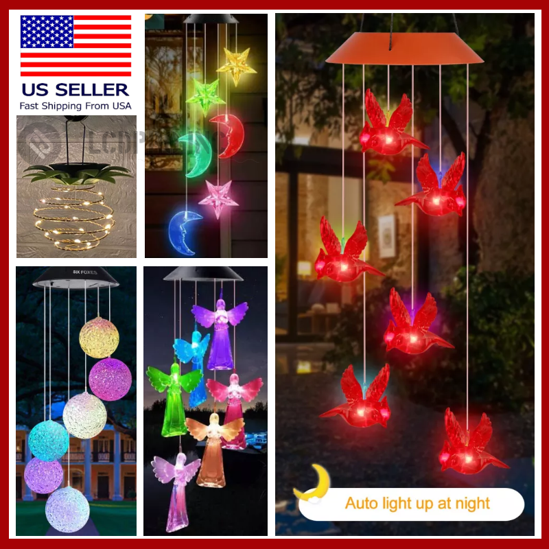 Led Birds Color Changing Hanging Lamp Garden Home Ball