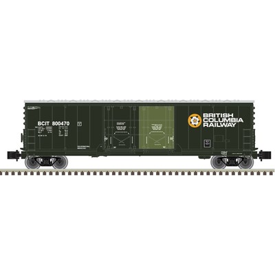 Z Scale ATLAS #75 000 001 BCR British Columbia Railway Evans 53'  Boxcar 800470
