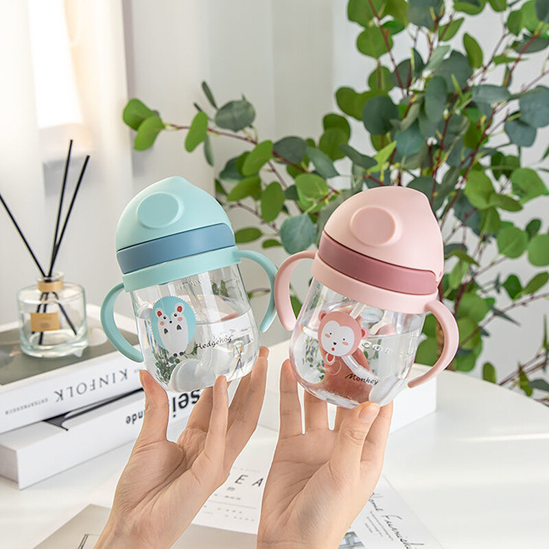 Baby Cups with Straw Bottle Drinking Water Kids Sippy Cup Ha