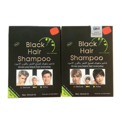 Semi-Permanent Dexe Black Hair Shampoo Hair Color Instant Dye Safe Easy 10Pcs