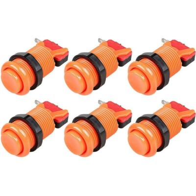 Arcade Game HAPP Style Push Button with Microswitch For JAMMA MAME DIY Orange US