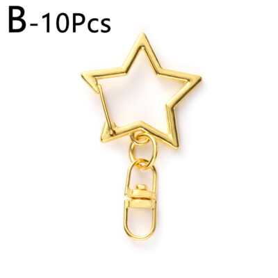 10pcs Star Shaped Lobster Clasp Buckle For Keychain Bag Jewelry Making Access