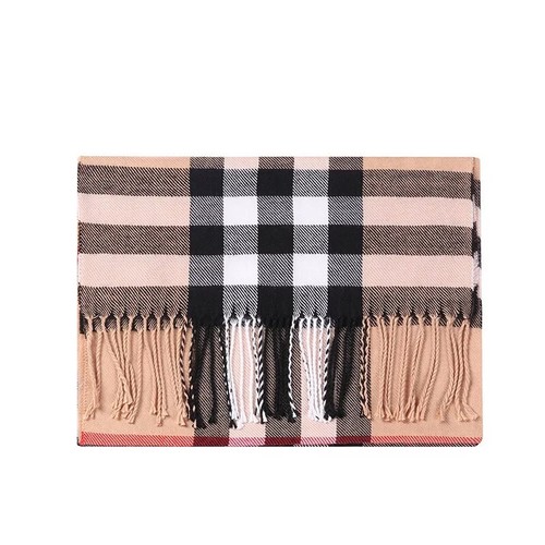 Winter Unisex 100% Cashmere Plaid Scotland Made Solid Striped Scarves Wool Scarf