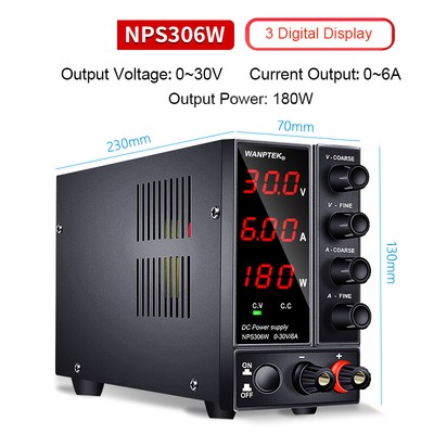 30V 5A 6A 10A DC Power Supply Lab Variable Adjustable Regulated Bench Switching