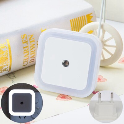 LED Night Light Sensor Lamp Dusk to Dawn Sensor Kitchen Bathroom EU/US Plug USA