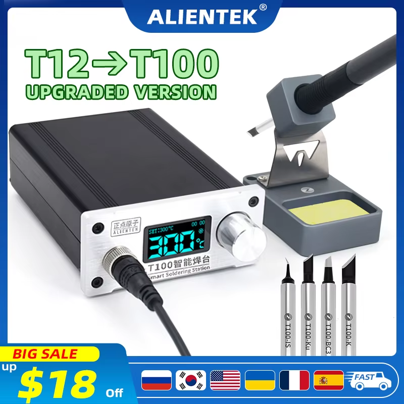 T100 Soldering Station Adjustable Temperature Electronic T12 Smart Welding Stati