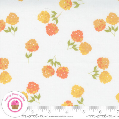 Moda COZY UP 29121 11 White Orange Floral COREY YODER Quilt Fabric
