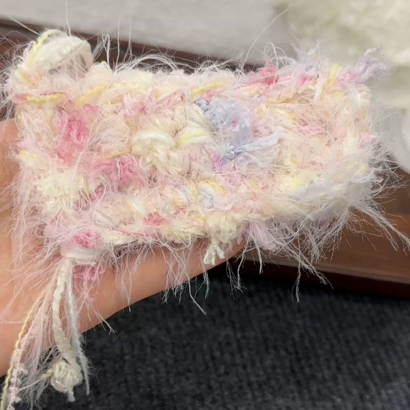 100g / Lotto Mano Misto Filo Morbido Maglia Puffy Tessuto Sciarpe Artigianato