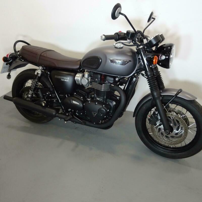 TRIUMPH BONNIVILLE T1200. ONLY 830 MILES. STAFFORD MOTORCYCLES LIMITED