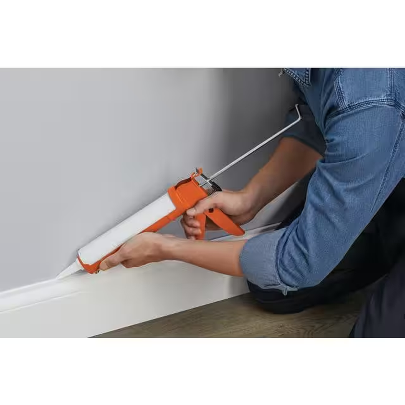 Dripless Smooth Rod Acrylic and Silicone Caulk Gun 10 oz Built-in Spout Cutter