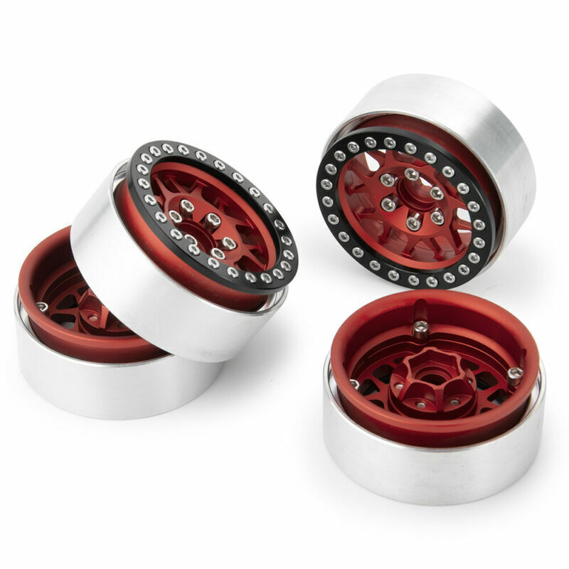 Metal 1.9" Beadlock Wheel Rims for 1/10 RC Axial SCX10 SCX10 90046 CC01 D90 TRX4