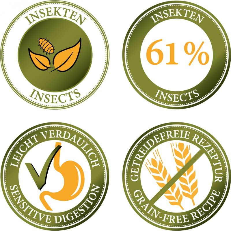 Bellfor Nassfutter  auf Insektenbasis: Starter-Paket mit Landgut-Menü & Naturfar