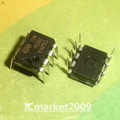 50 PCS TJM4558CN DIP TJM4558 NJM4558 4558C Dual Bipolar Operational Amplifiers #